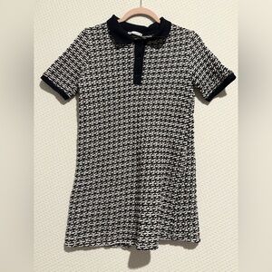 Stylish Black and White Houndstooth Dress